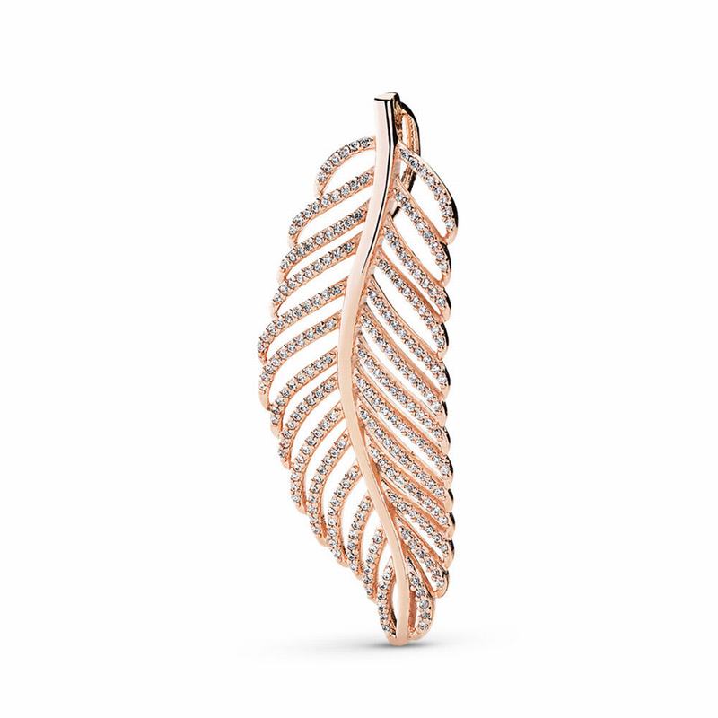 Pandora Rose™ Light As A Feather Pendant Ireland - Pandora Rose/Cubic Zirconia - 674319TRG